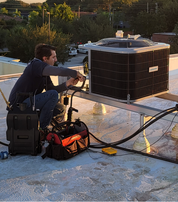 AC repair in progress